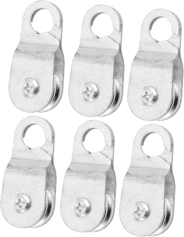 Heavy Duty Iron Pulley System 6pcs with Bearings for Greenhouse Ventilation and Loading - Image 1